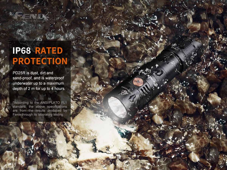Fenix PD25R Rechargeable EDC Flashlight - IP68 Waterproof & Dustproof - WCUniforms