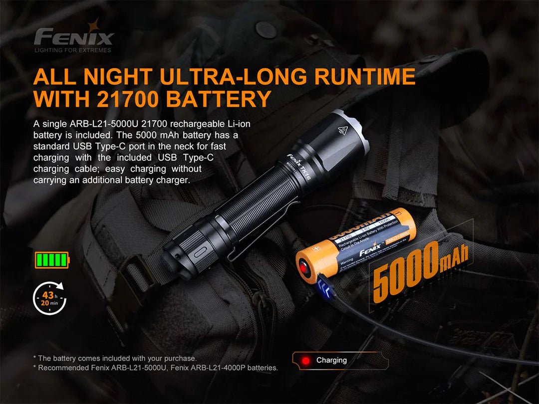 Fenix TK16 V2.0 Tactical Flashlight TK16V2BK - WCUniforms