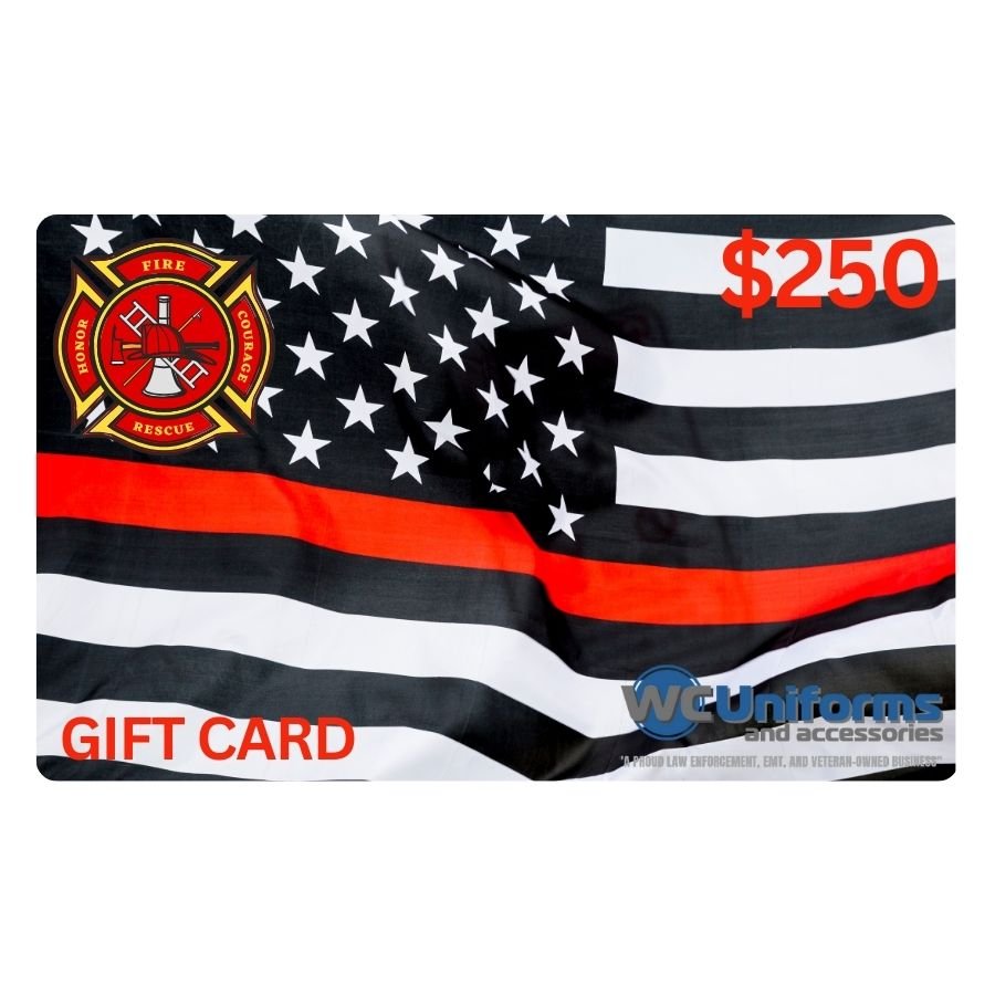 Fire Department Thin Red Line Flag Gift Card $5-$500 - Gift Cards