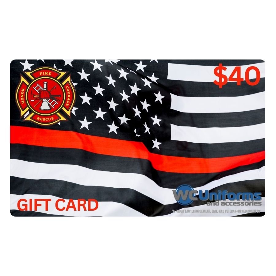 Fire Department Thin Red Line Flag Gift Card $5-$500 - Gift Cards