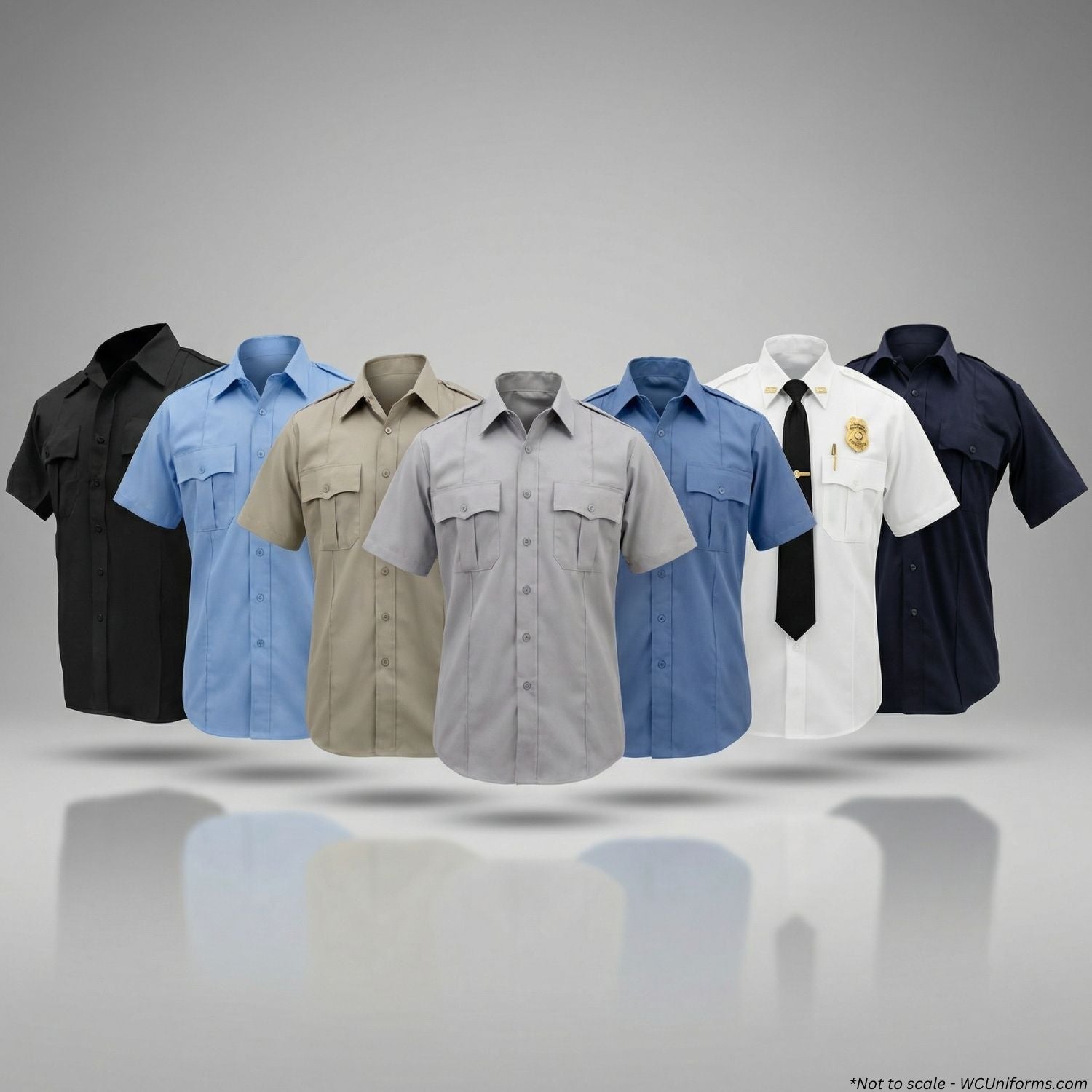 First Class Poly-Cotton Short-Sleeve Uniform Shirt - WCUniforms