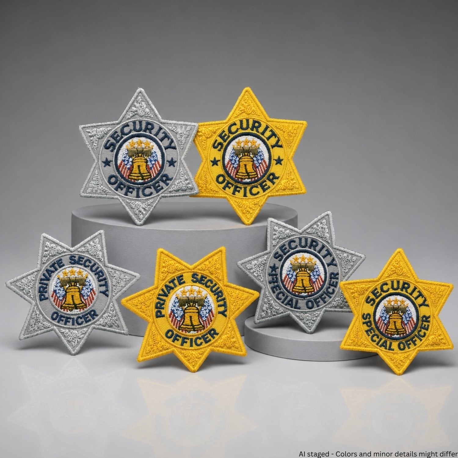 First Class Security Star Badge Patch | Chest & Cap Emblem - WCUniforms