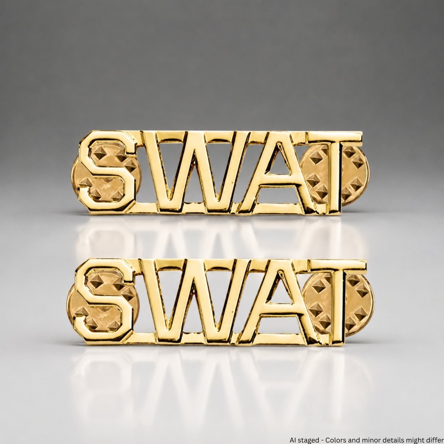 First Class SWAT Collar Pins, Pair (Gold or Silver) - WCUniforms
