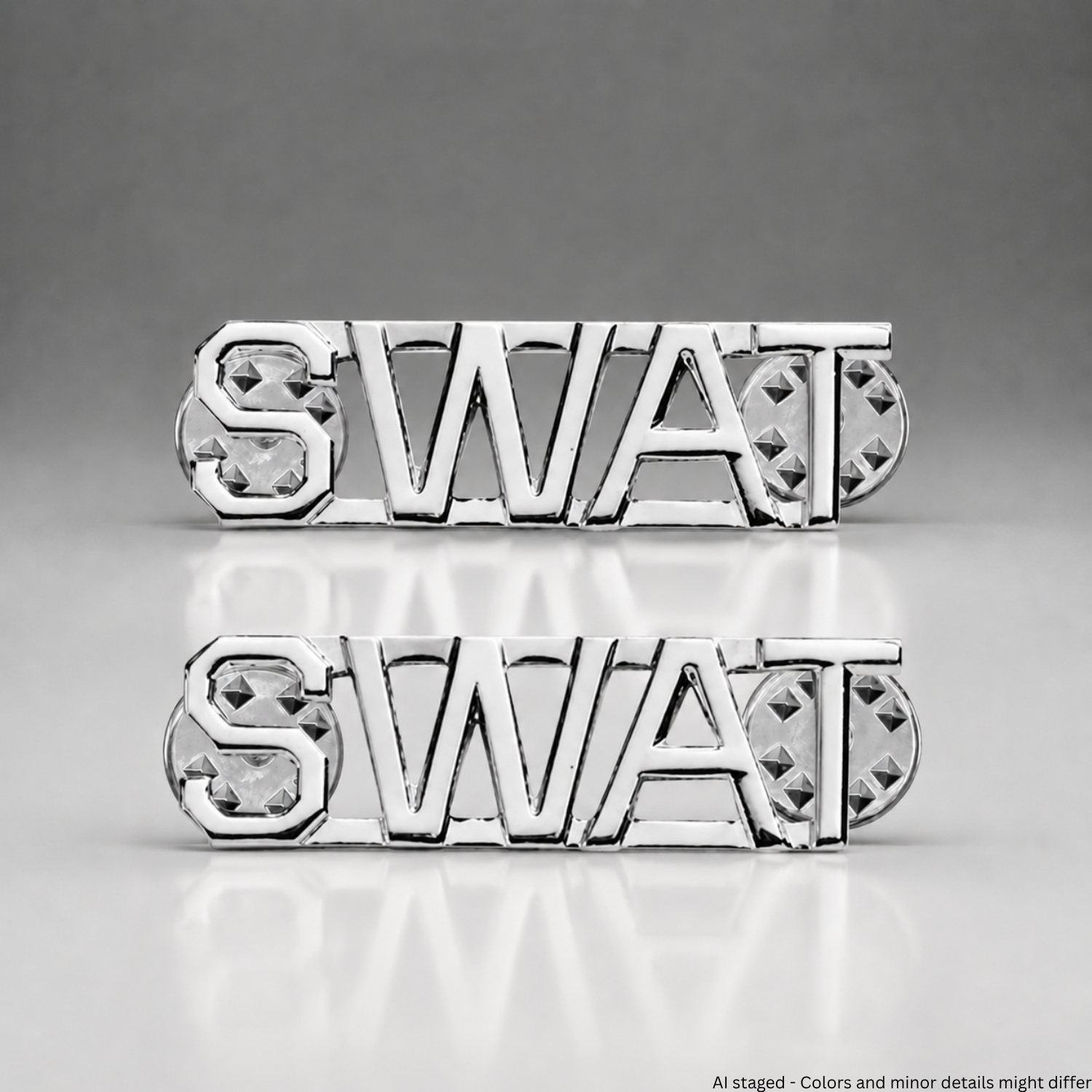 First Class SWAT Collar Pins, Pair (Gold or Silver) - WCUniforms