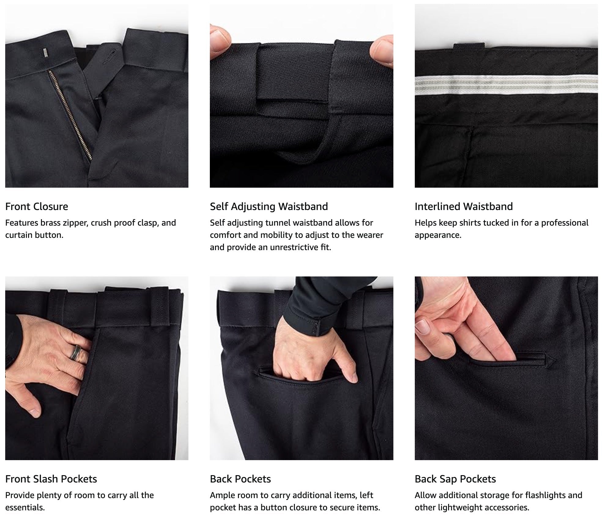 First Class Uniforms Elastique Weave Uniform Slacks - WCUniforms