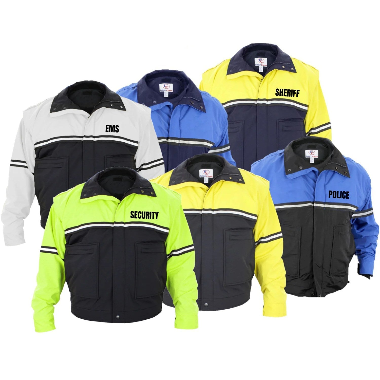 First Class Waterproof Zip-Off Sleeve Bike Patrol Jacket with Removable Liner - WCUniforms
