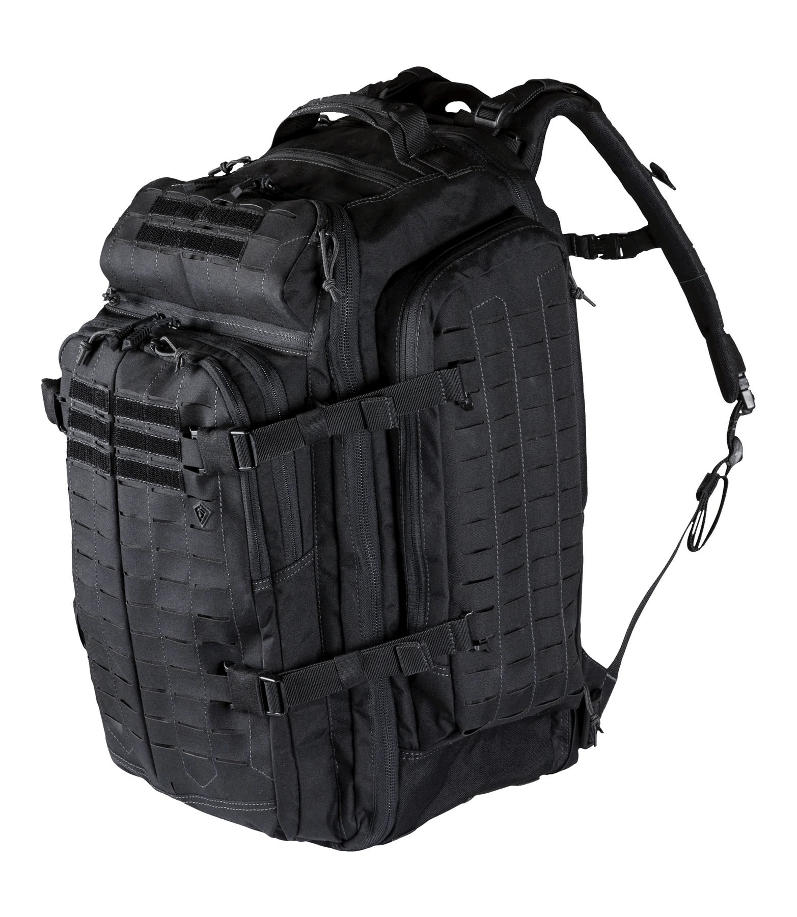 First Tactical Tactix BackPack 3Day PLUS in black, featuring Lynx™ Laser Cut Platform and MOLLE/PALS compatibility.