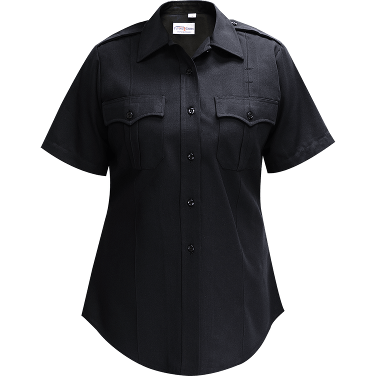 Flying Cross Deluxe Tropical Women's Short Sleeve Shirt w/ Traditional Collar 154R66 10 30 N/A - WCUniforms