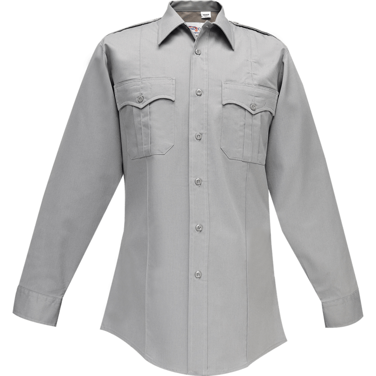 Flying Cross Duro Poplin Long Sleeve Shirt w/ Sewn-In Creases 35W54 00 14.0/14.5 32 - WCUniforms