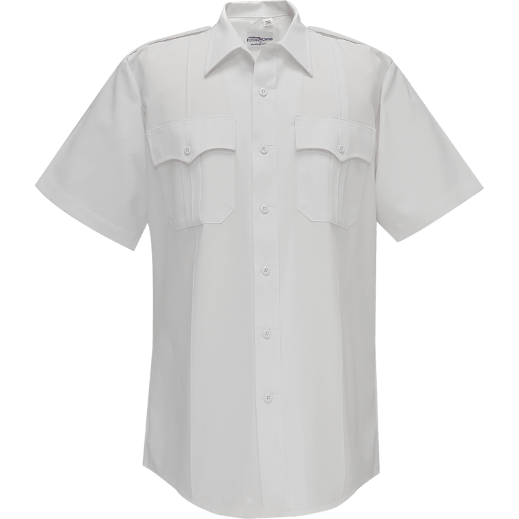 Flying Cross Duro Poplin Short Sleeve Shirt w/ Sewn-In Creases 85R54 00 14.0/14.5 N/A - WCUniforms