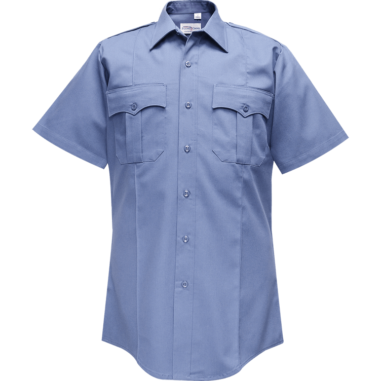Flying Cross Duro Poplin Short Sleeve Shirt w/ Sewn-In Creases 85R54 00 14.0/14.5 N/A - WCUniforms
