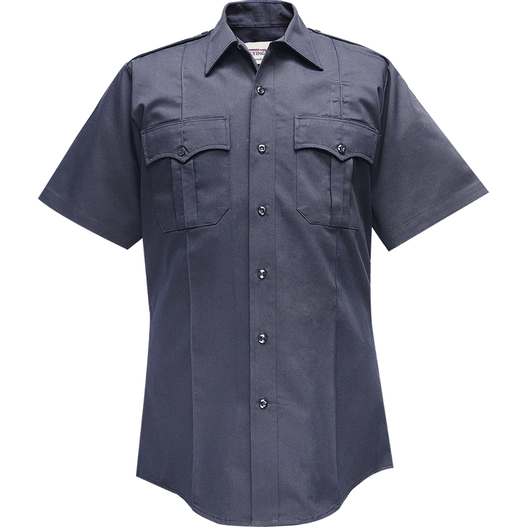 Flying Cross Duro Poplin Short Sleeve Shirt w/ Sewn-In Creases 85R54 00 14.0/14.5 N/A - WCUniforms