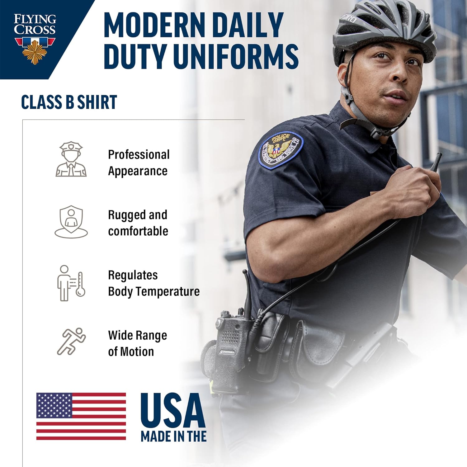 Flying Cross FX STAT Men's Class A Long Sleeve Hybrid Uniform Shirt FX7020VS - WCUniforms