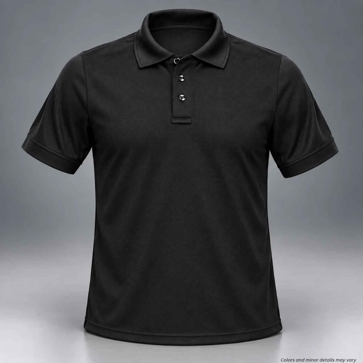 Flying Cross Impact Polo F1 3200 men's short sleeve duty polo in Black, front view