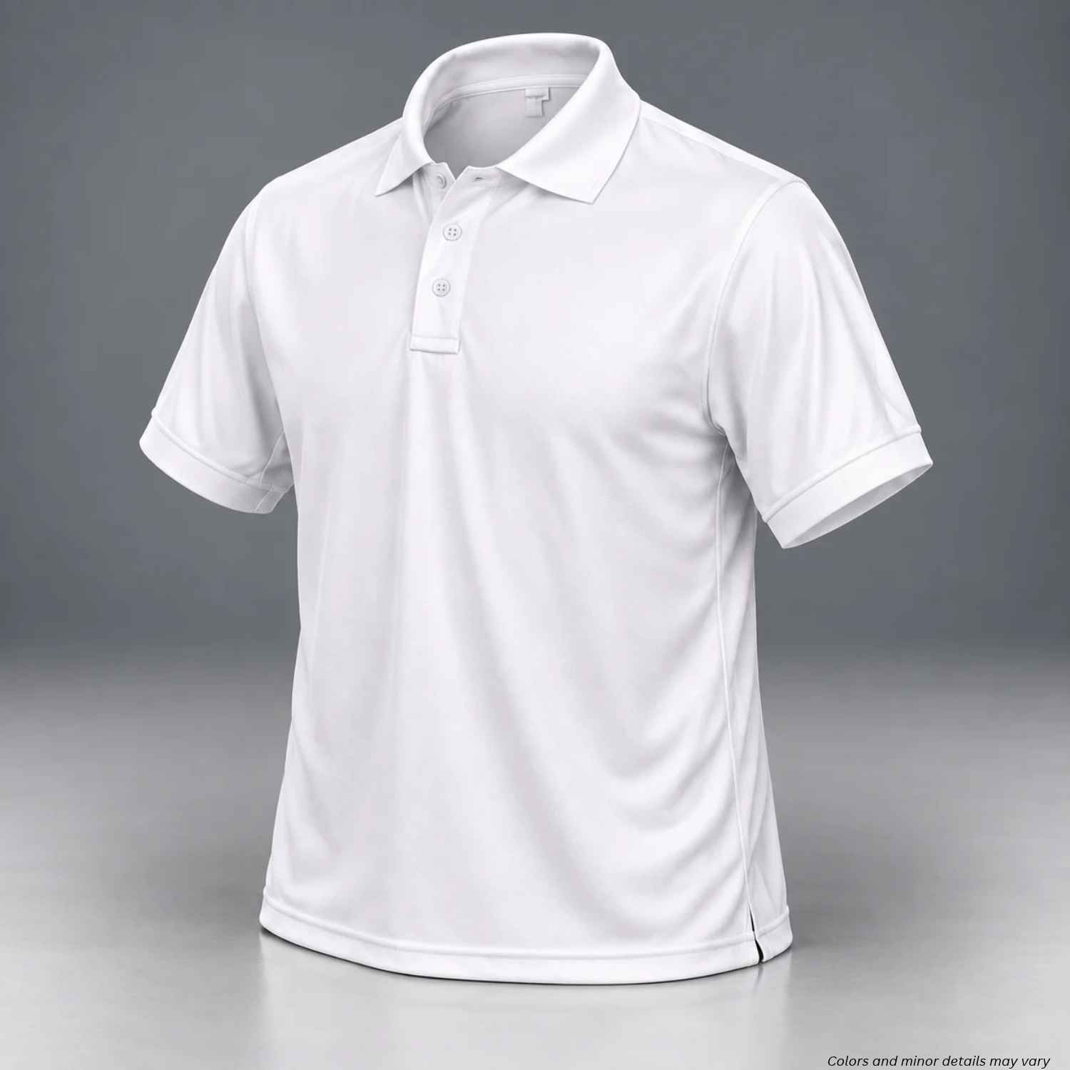 Flying Cross Impact Polo F1 3200 men's short sleeve duty polo in White, angled front view