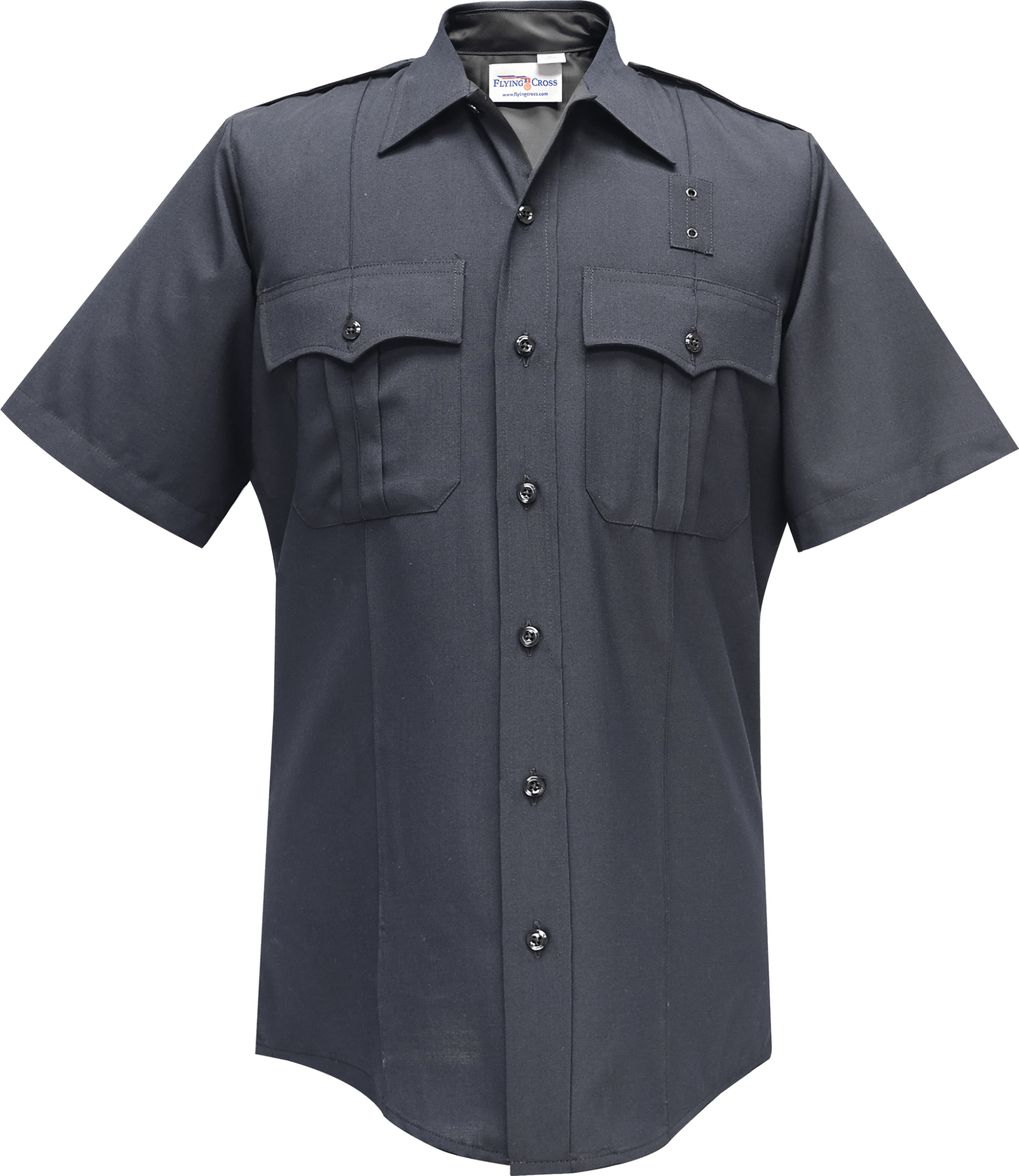 Flying Cross Justice Short Sleeve Shirt w/ Traditional Collar - LAPD Navy 57R84 86 15.0 N/A - WCUniforms