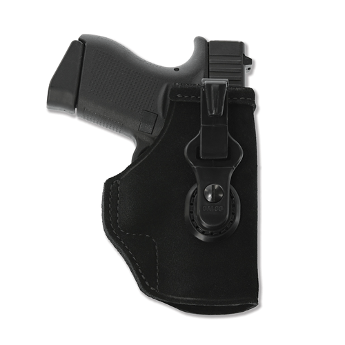 Galco Gunleather Tuck-N-Go 2.0 Inside the Pant Holster in black leather, designed for fast draw and secure carry.