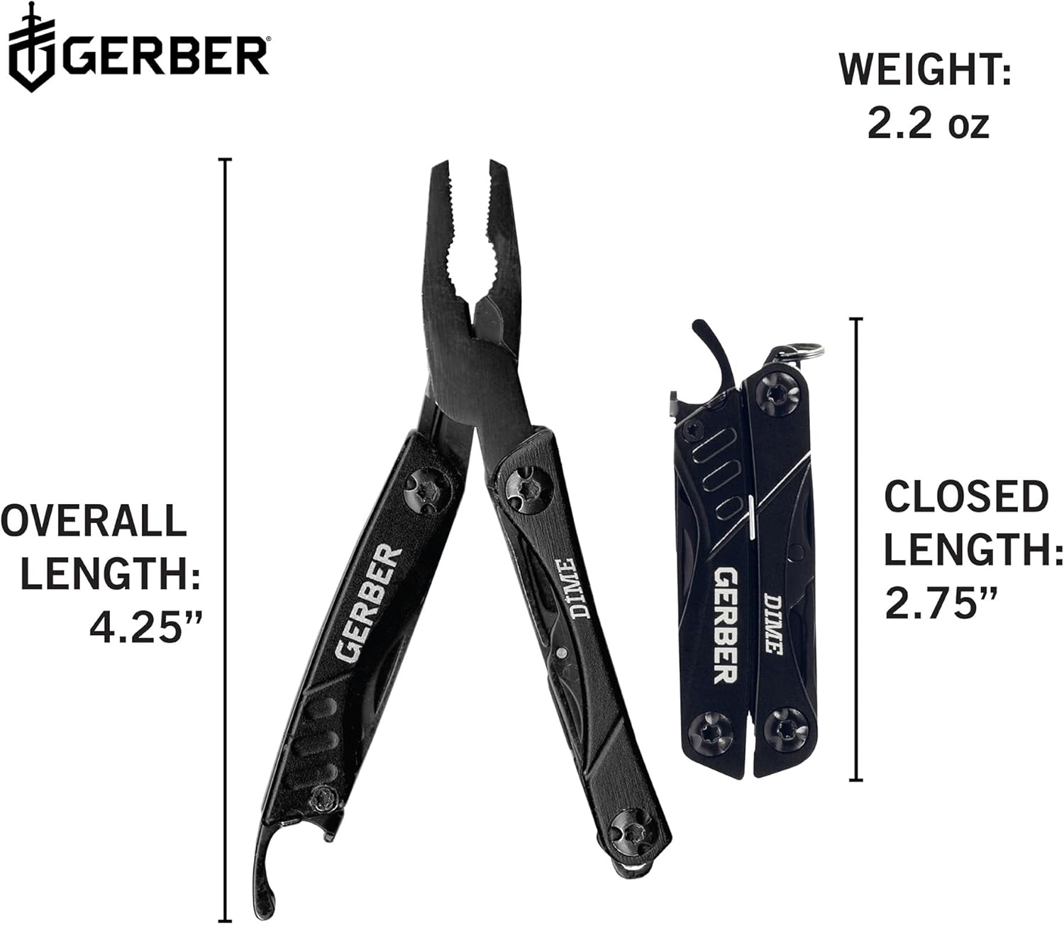 Gerber Dime Micro 12-in-1 Keychain Multi-Tool - WCUniforms