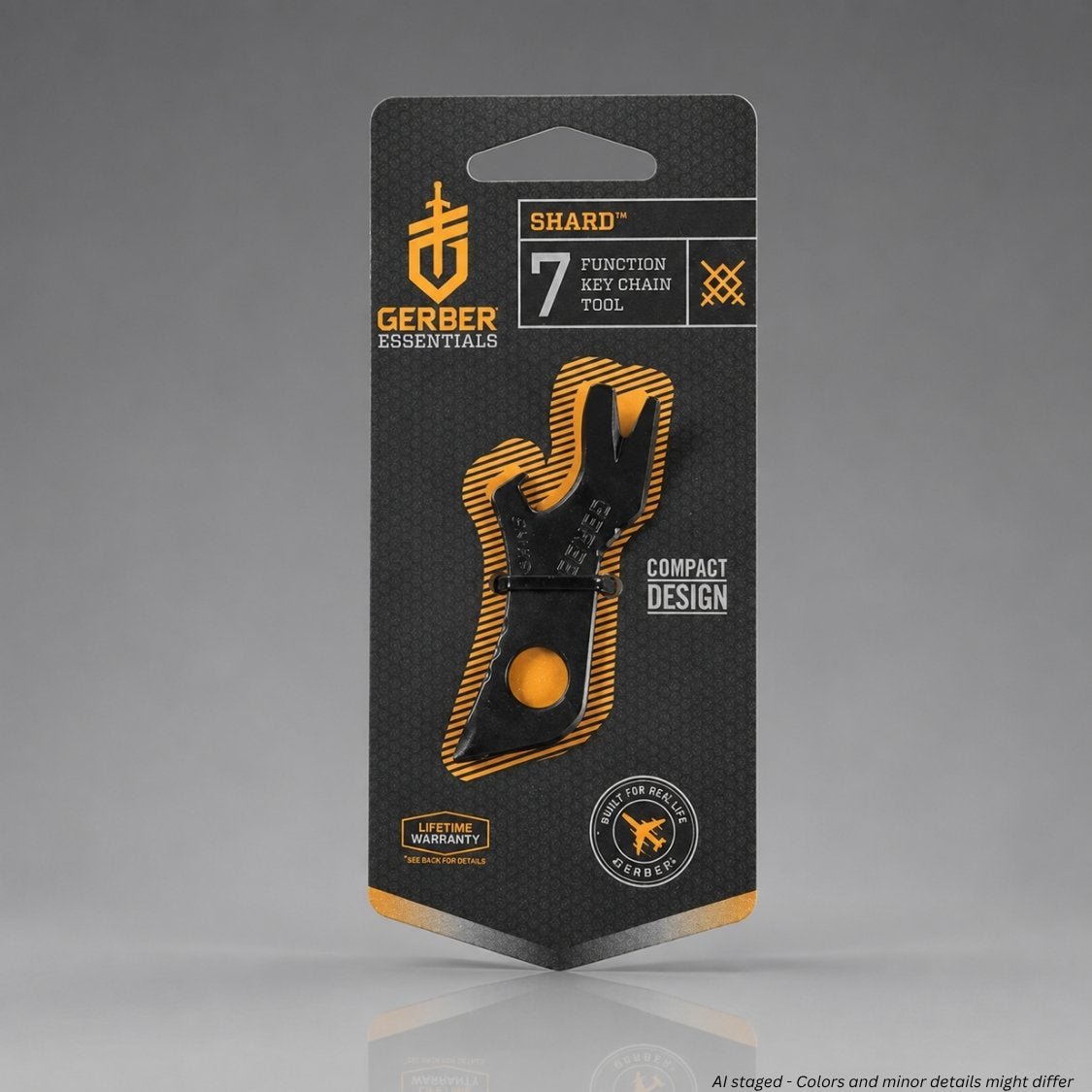 Gerber Shard Keychain Multitool 7-in-1 Black 31-002965 - WCUniforms