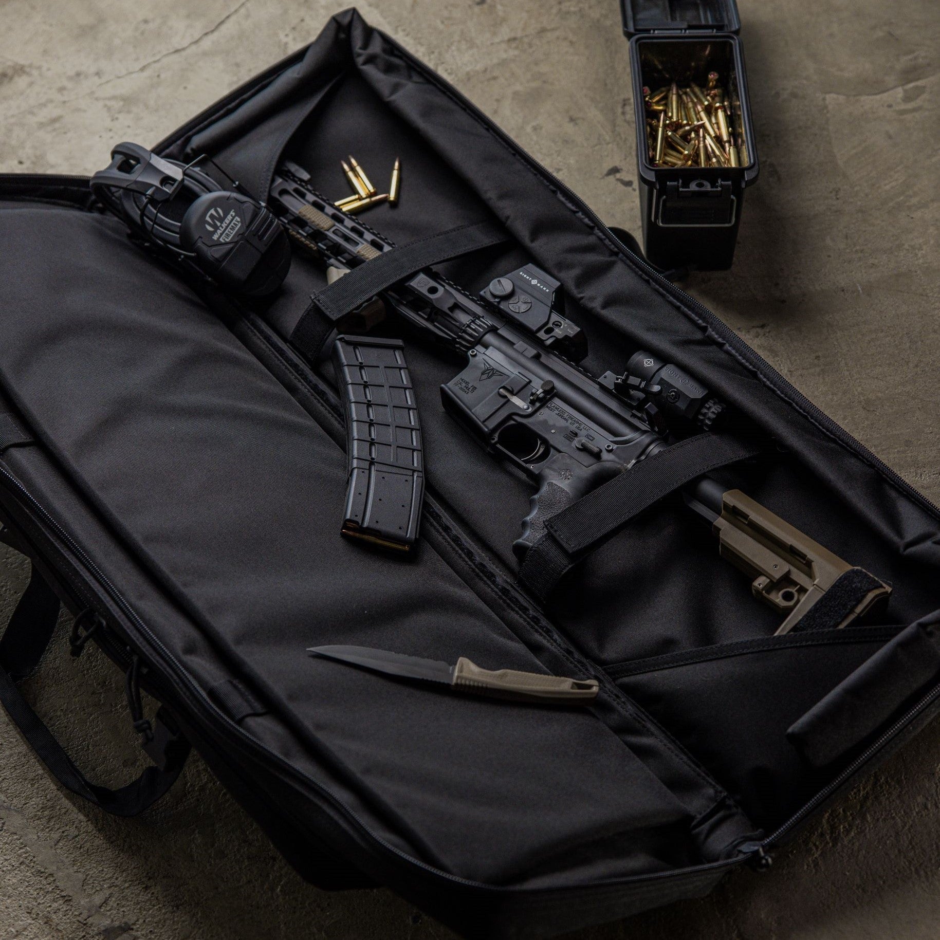 GPS Double Rifle Case - Secure Tactical Gun Bag for Rifles and Pistols (28–55 Inch) - WCUniforms