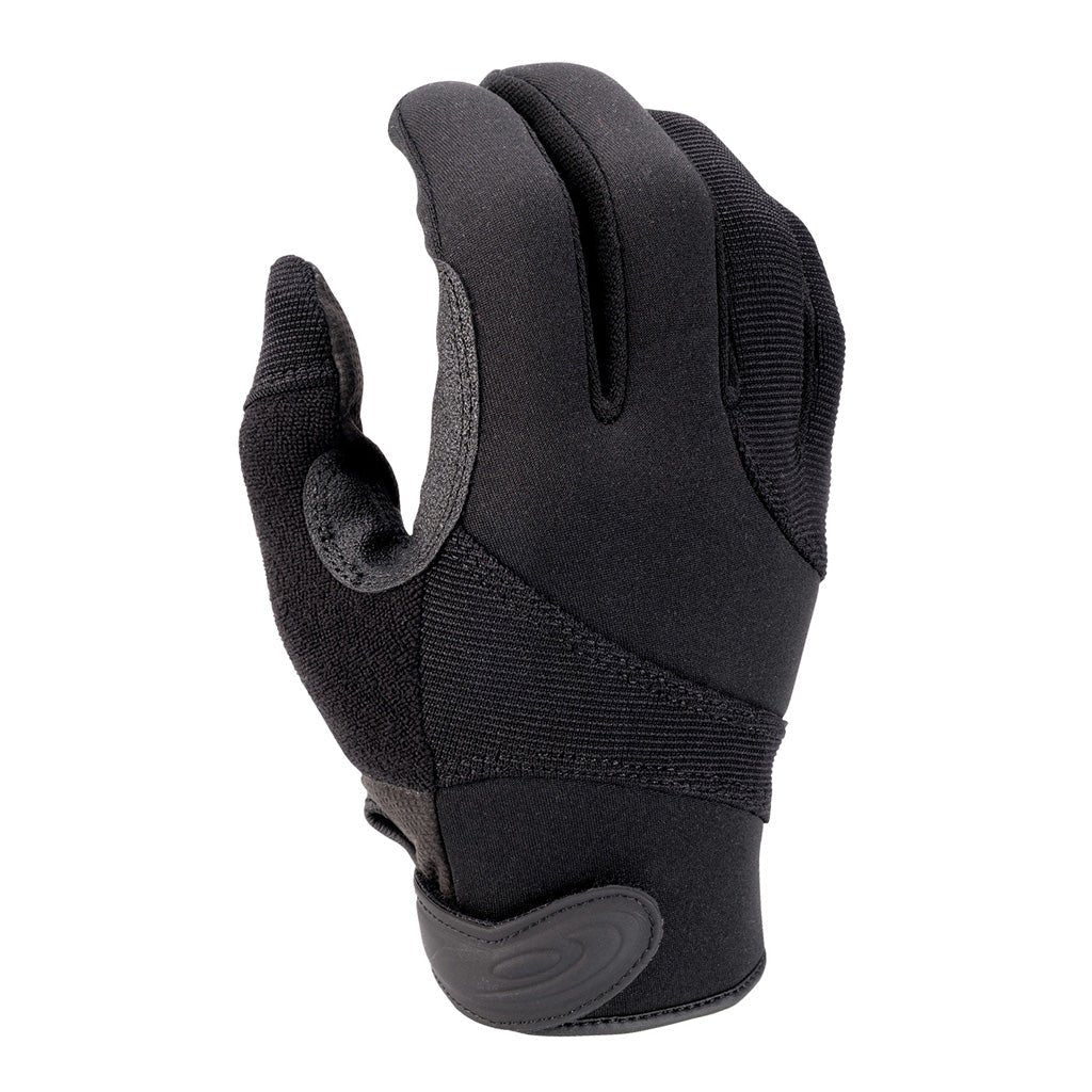 Back of the Hatch SGK100 glove with neoprene stretch shell and hook and loop wrist strap