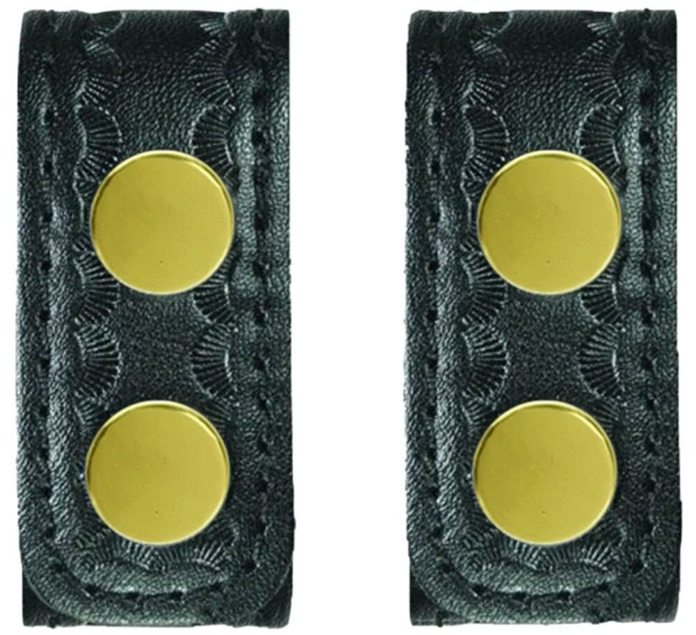 Hero’s Pride AirTek Deluxe Belt Keepers 1 1/8” – Fits 2.25” Belt – 2 Pack – Basket Weave, Brass -