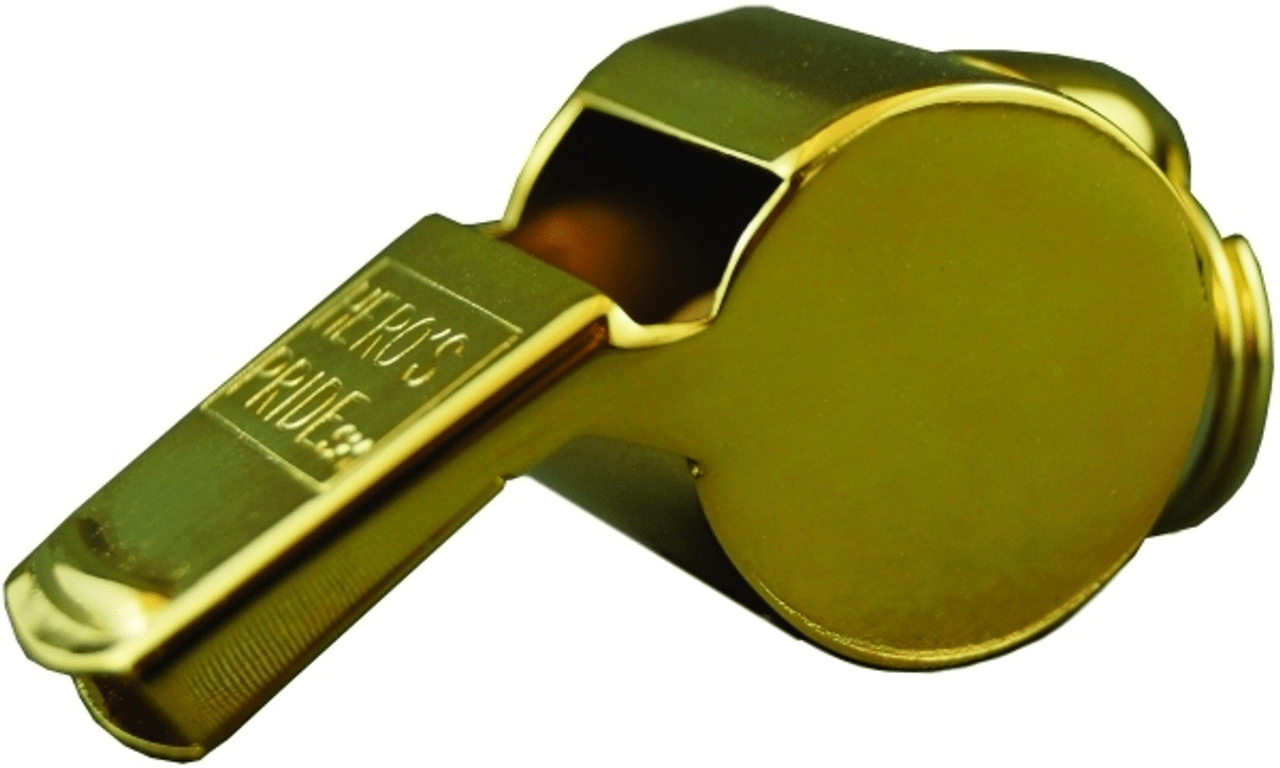 Hero’s Pride Standard Issue Police Whistle 4010 - Gold or Nickel - WCUniforms