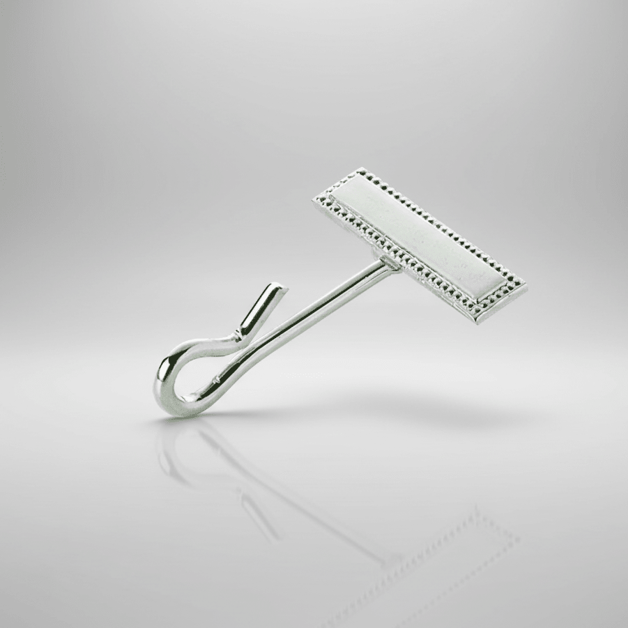 Hero's Pride Uniform Whistle Hook Silver 4015 on a light gray background