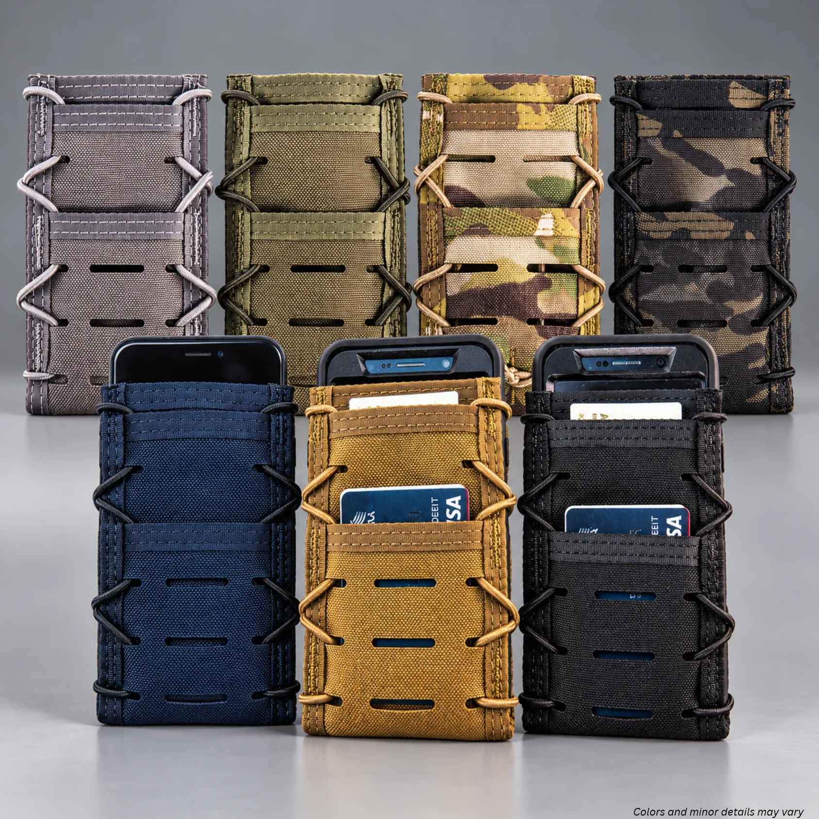 High Speed Gear iTACO V2 Phone/Tech Pouch 95PW in multiple colors on a gray stdio background