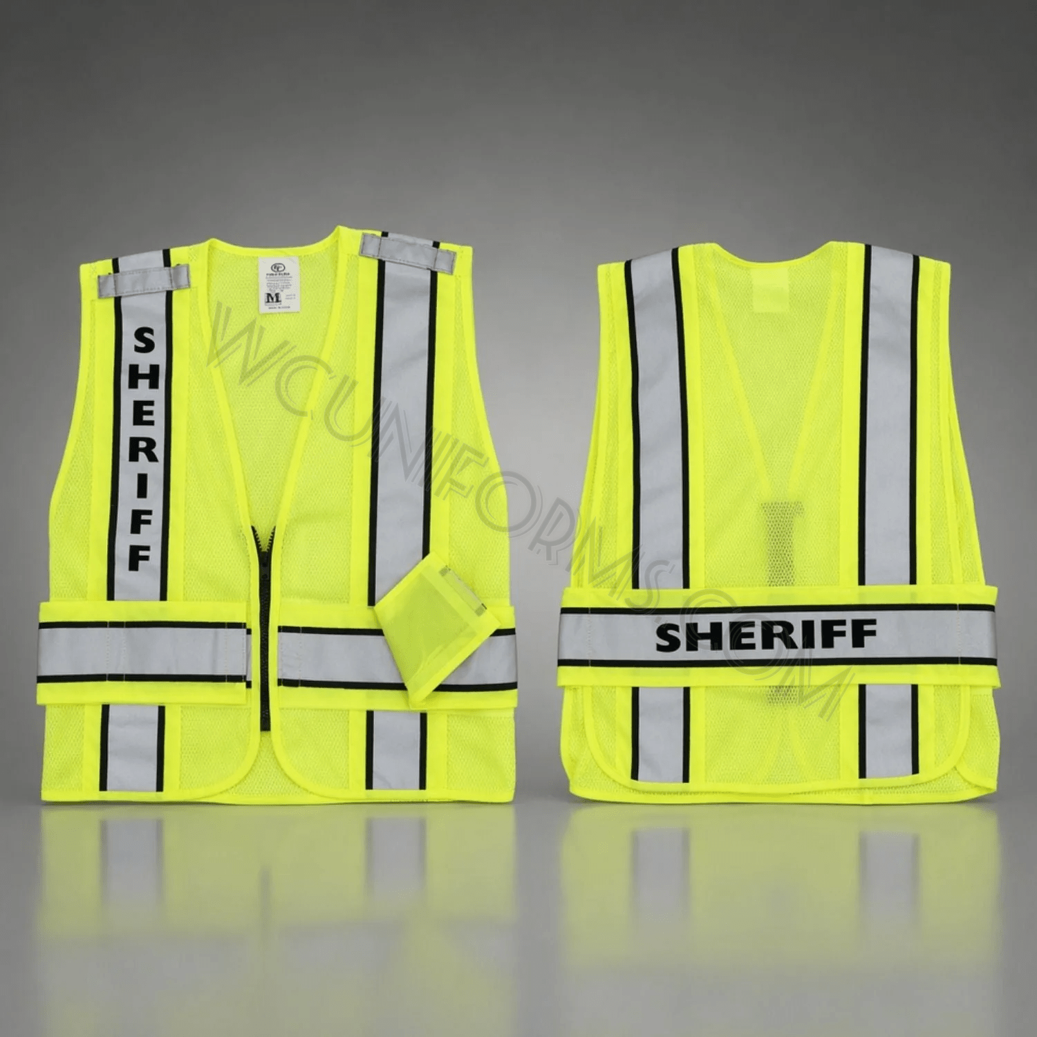 Watermarked - High-Visibility Reflective Duty Vests - Police, Traffic Control, Sheriff, Security, or Plain