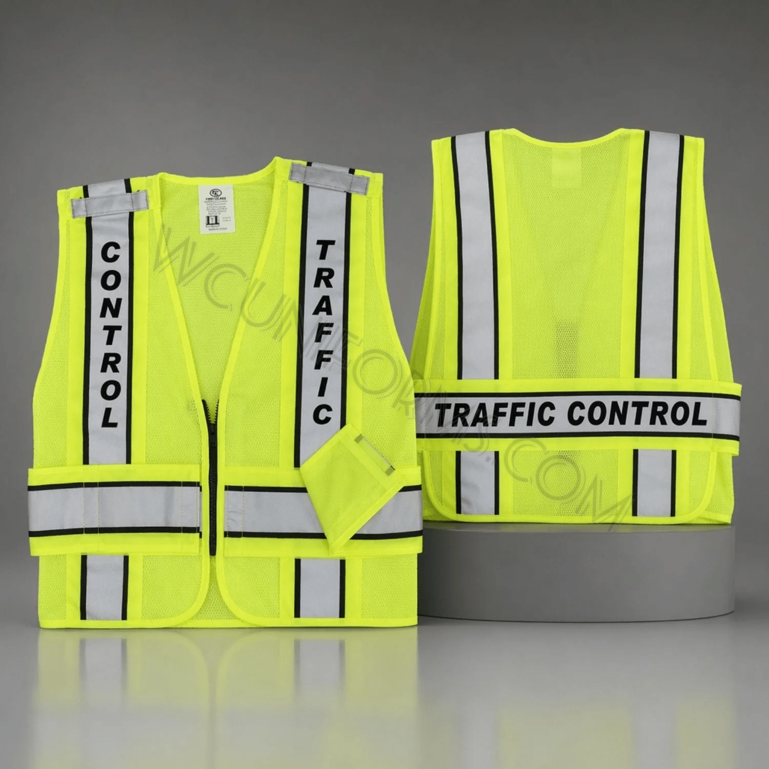 Watermarked - High-Visibility Reflective Duty Vests - Police, Traffic Control, Sheriff, Security, or Plain