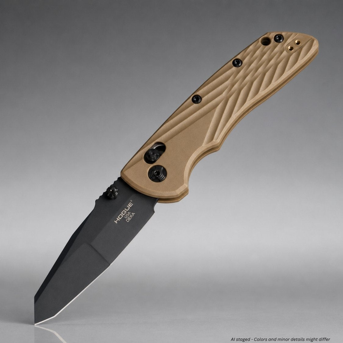 Hogue Deka® 3.25" Wharncliffe Folding Knife FDE MagnaCut 24367 - WCUniforms