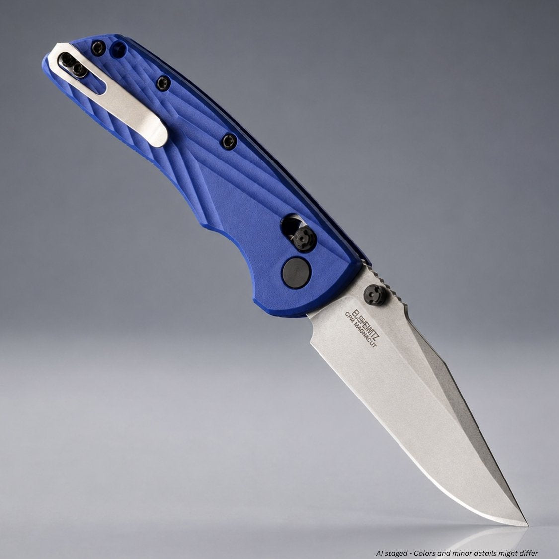 Hogue Deka MagnaCut Clip Point Folding Knife, Blue 24373 - WCUniforms