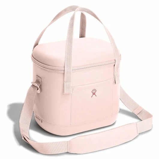 Hydro Flask 12L Carry Out Soft Cooler in Trillium color, featuring a zippered top and adjustable shoulder strap.