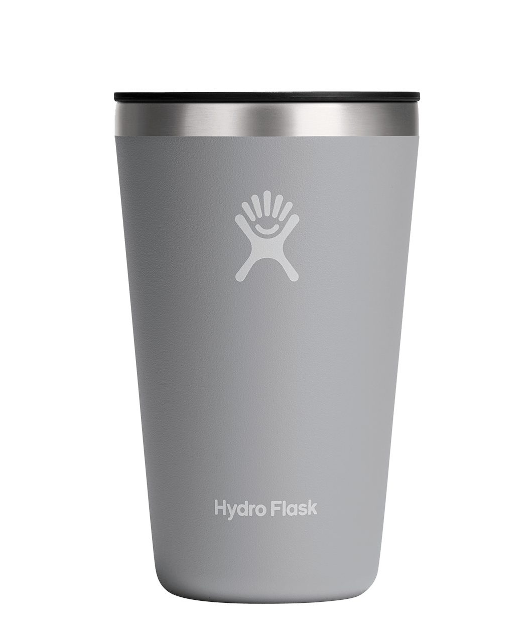 Hydro Flask All Around Insulated Tumbler in gray, perfect for keeping drinks hot or cold for hours.