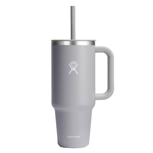 Hydro Flask All Around Travel Tumbler with straw and handle, designed for durability and hydration on the go.