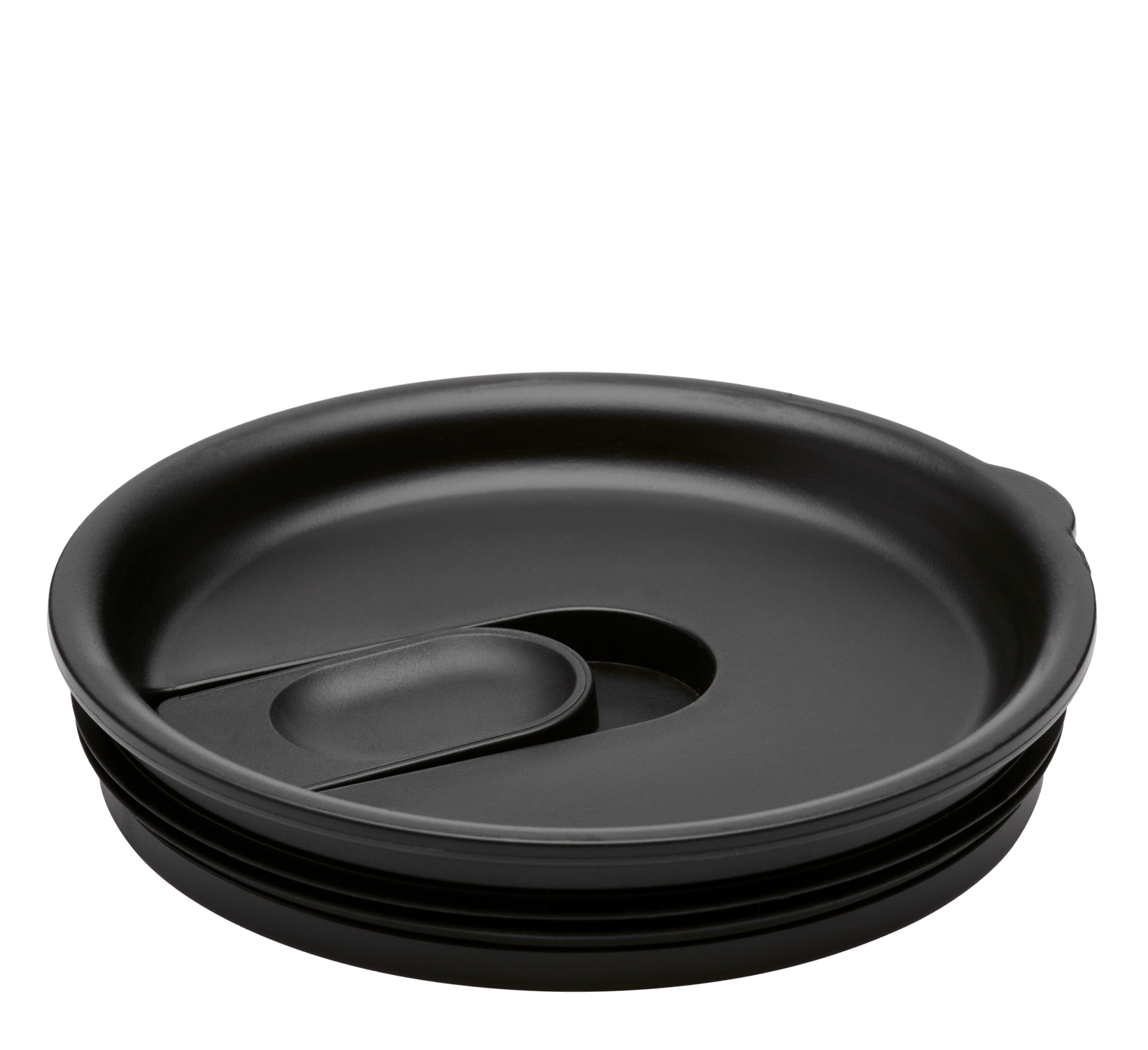 Hydro Flask Closeable Press-In Lid in black, designed for easy drinking and splash prevention.