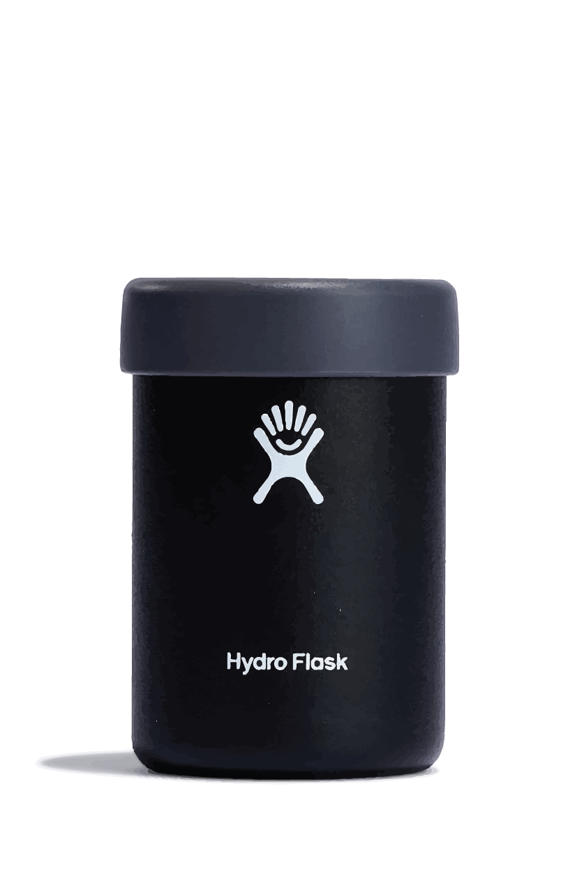 Hydro Flask insulated cooler cup in black, ideal for keeping drinks cold at parties and picnics.