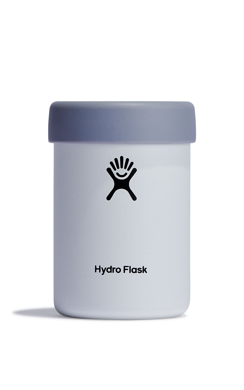 Hydro Flask Insulated Cooler Cup in light color, perfect for keeping drinks cold at parties and picnics, 12oz capacity.