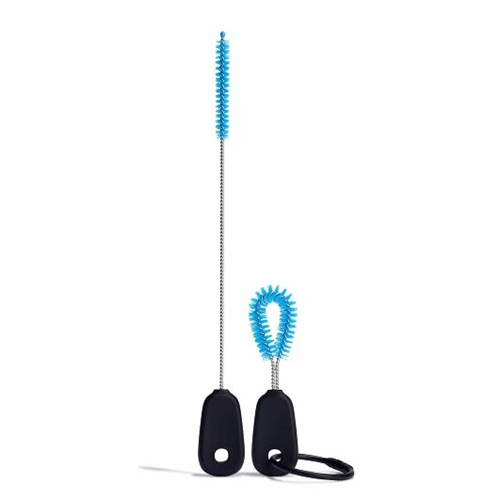 Hydro Flask Straw Cleaning Set featuring durable nylon bristle brushes for easy cleaning of straws and caps.