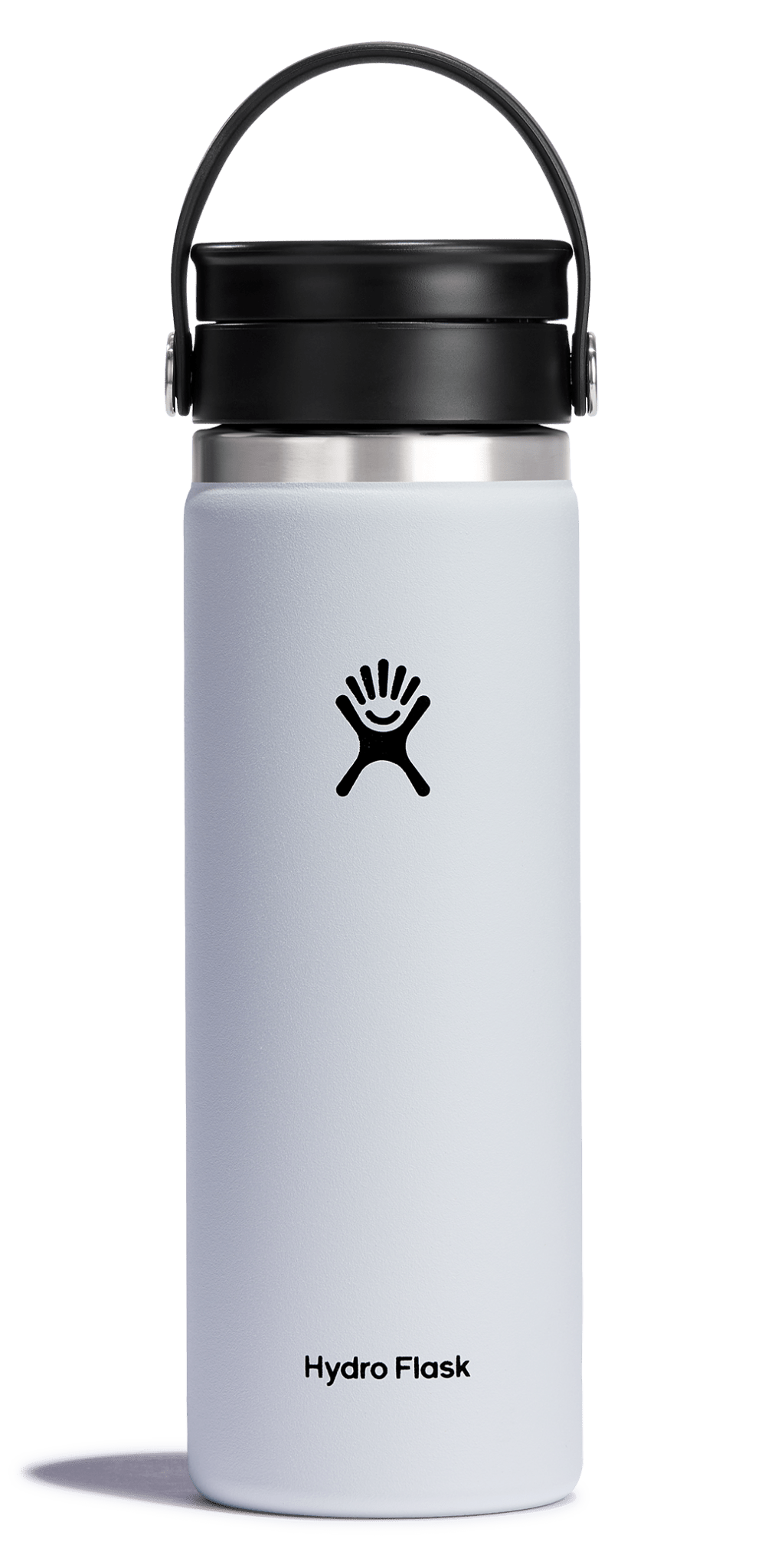 Hydro Flask wide mouth insulated bottle with Flex Sip lid, perfect for keeping drinks hot or cold, featuring a durable design.