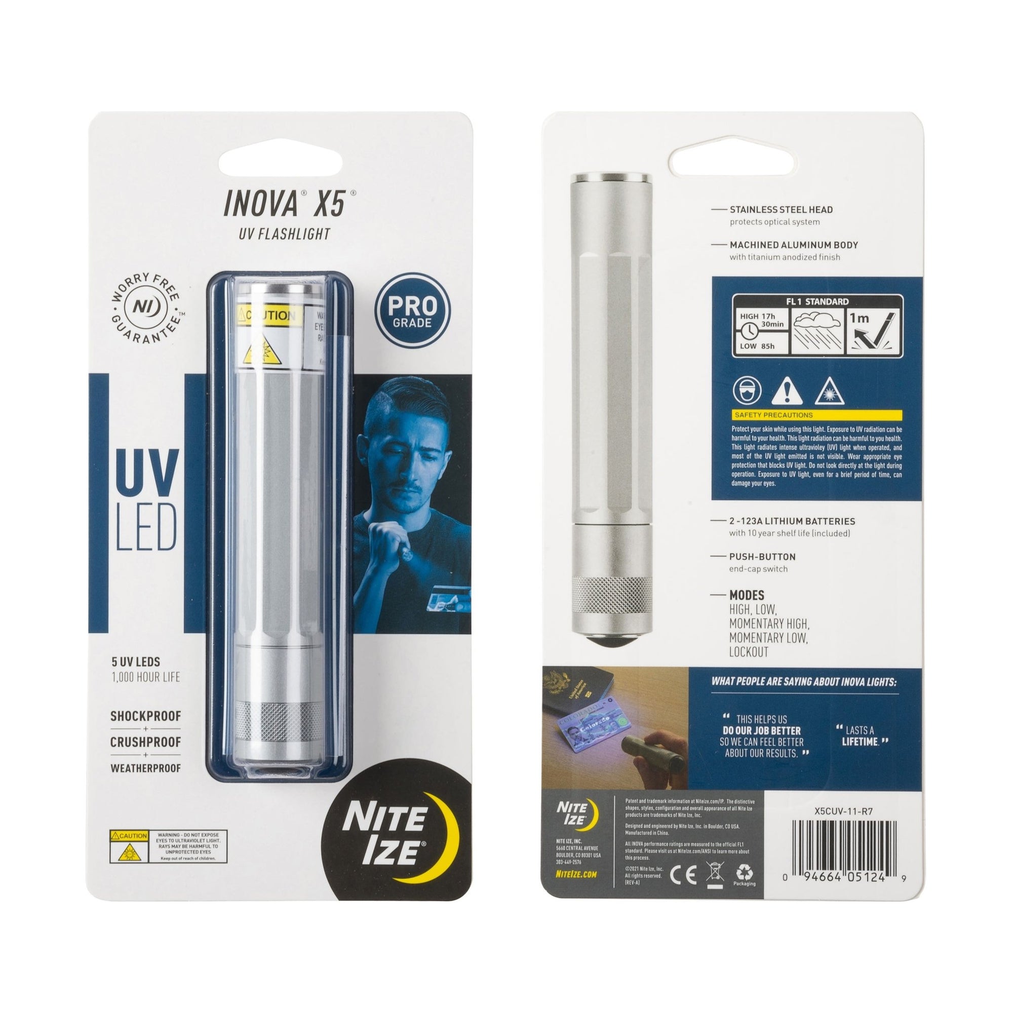 INOVA® X5® UV LED Flashlight X5CUV-11-R7 - WCUniforms