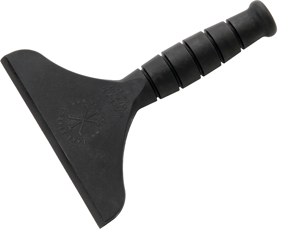 Ka-Bar Lake Effect Ice Scraper in black, featuring Ultramid material and a textured handle for easy grip and use.