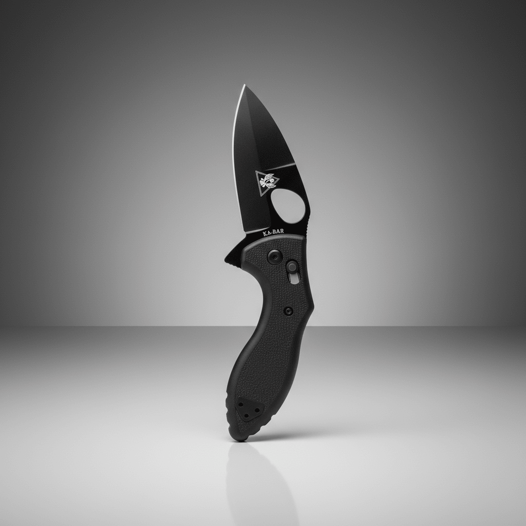KA-BAR TDI Flipper Folder 3" AUS 8A Knife in Black | 2490 - WCUniforms
