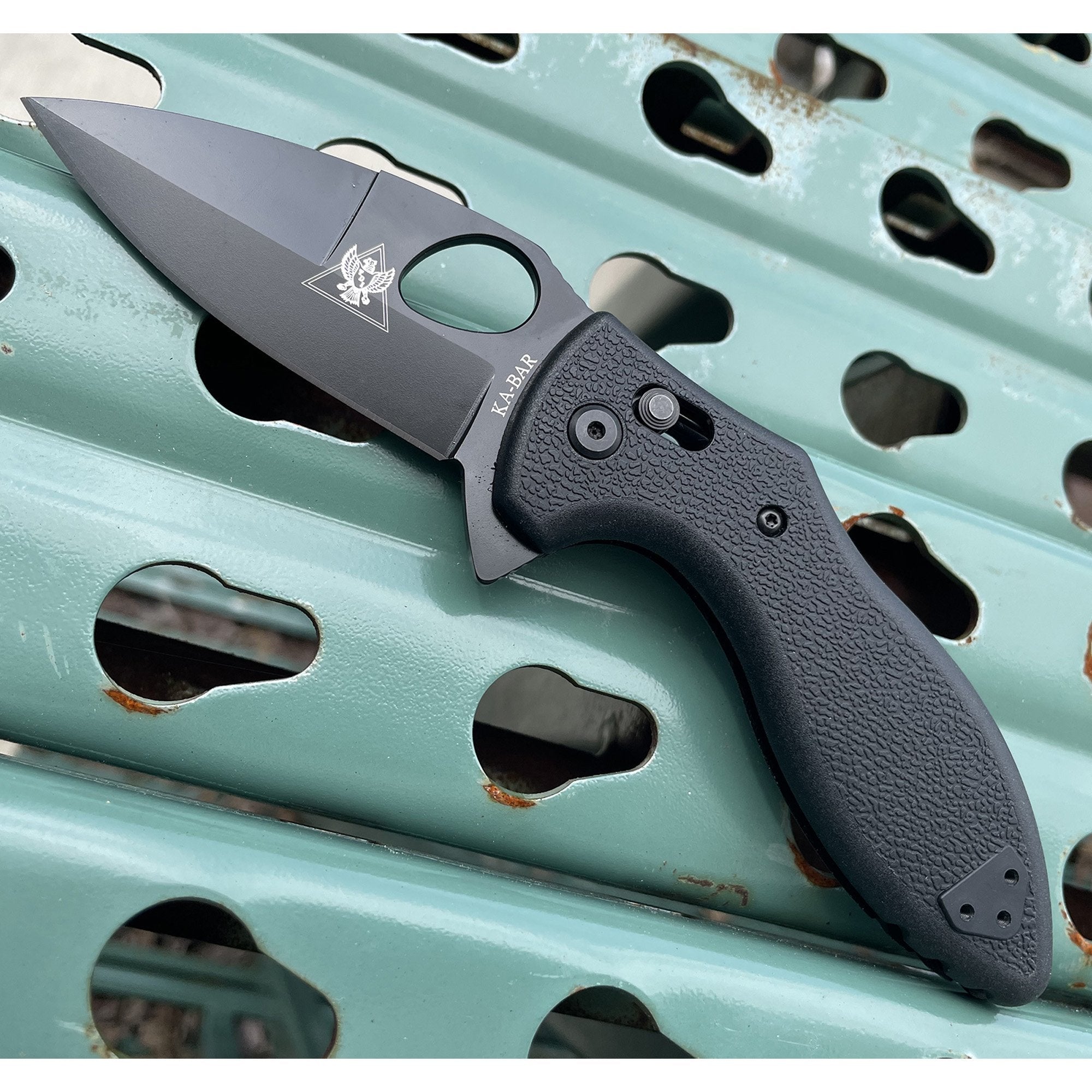 KA-BAR TDI Flipper Folder 3" AUS 8A Knife in Black | 2490 - WCUniforms