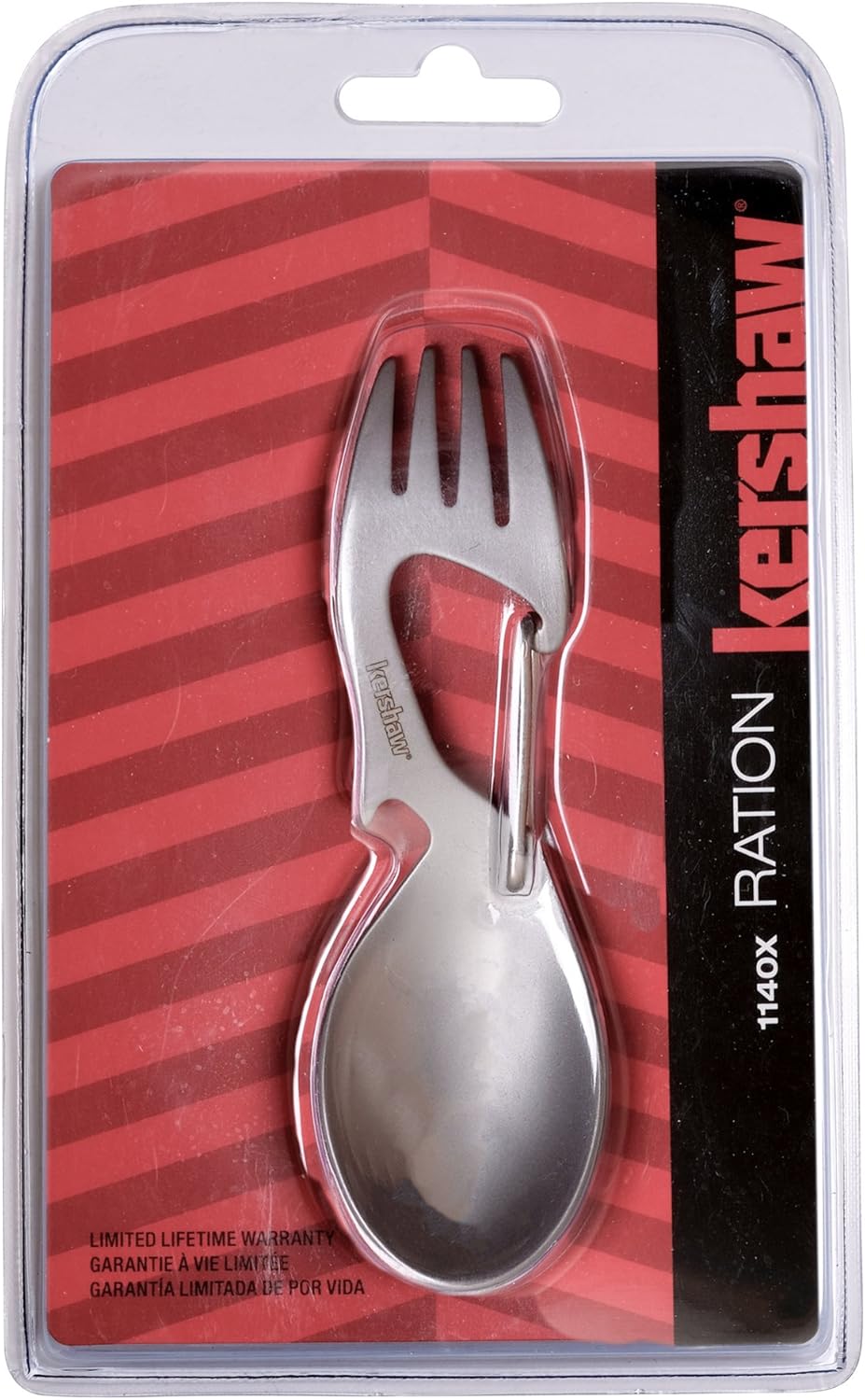 Kershaw Ration Spork (Spoon/Fork) with Carabiner and Bottle Opener 1140X - WCUniforms