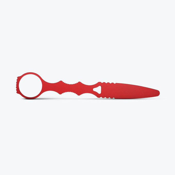 Red knife with a white background