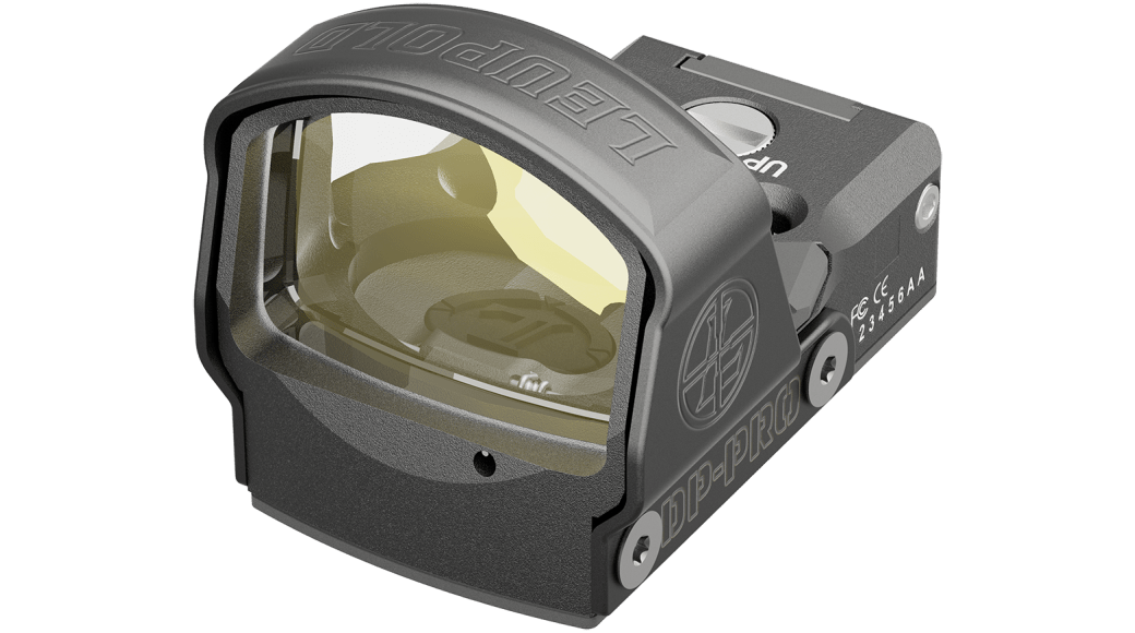 Leupold DeltaPoint Pro 6 MOA sight showcasing a wide field of view for competitive shooting and personal defense.