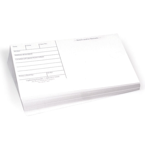Lightning Powder Glossy Backing Latent Print Cards 3" x 5" or 5.5" x 8.5" - WCUniforms