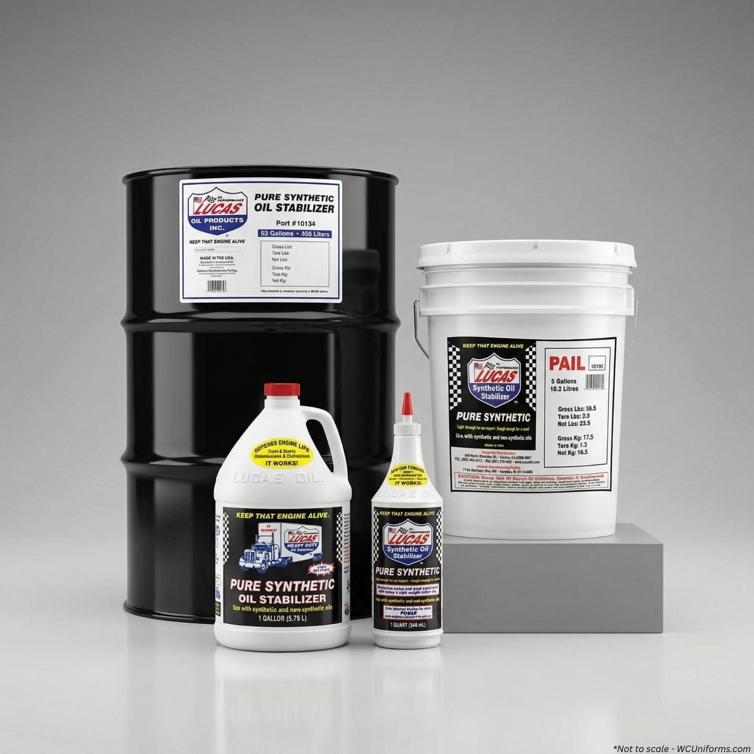 Lucas Oil Pure Synthetic Oil Stabilizer Additive (1 Qt, 1 Gal, 5 Gal, or 55 Gal Drum) - WCUniforms